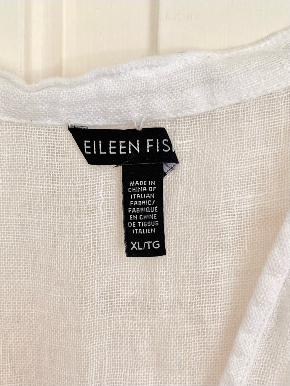 Eileen Fisher Linen Beach Cover-up Top Size XL - Picture 3 of 5